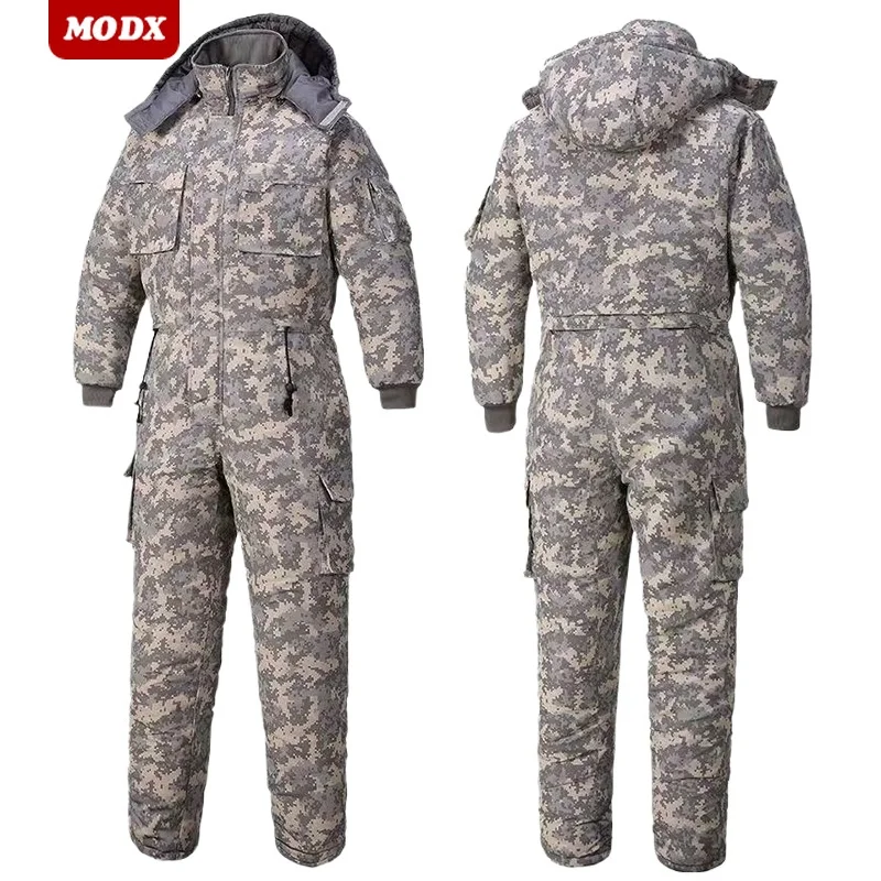 Winter Clothing Storage - Men Winter Thicken One-piece Workwear Windproof
