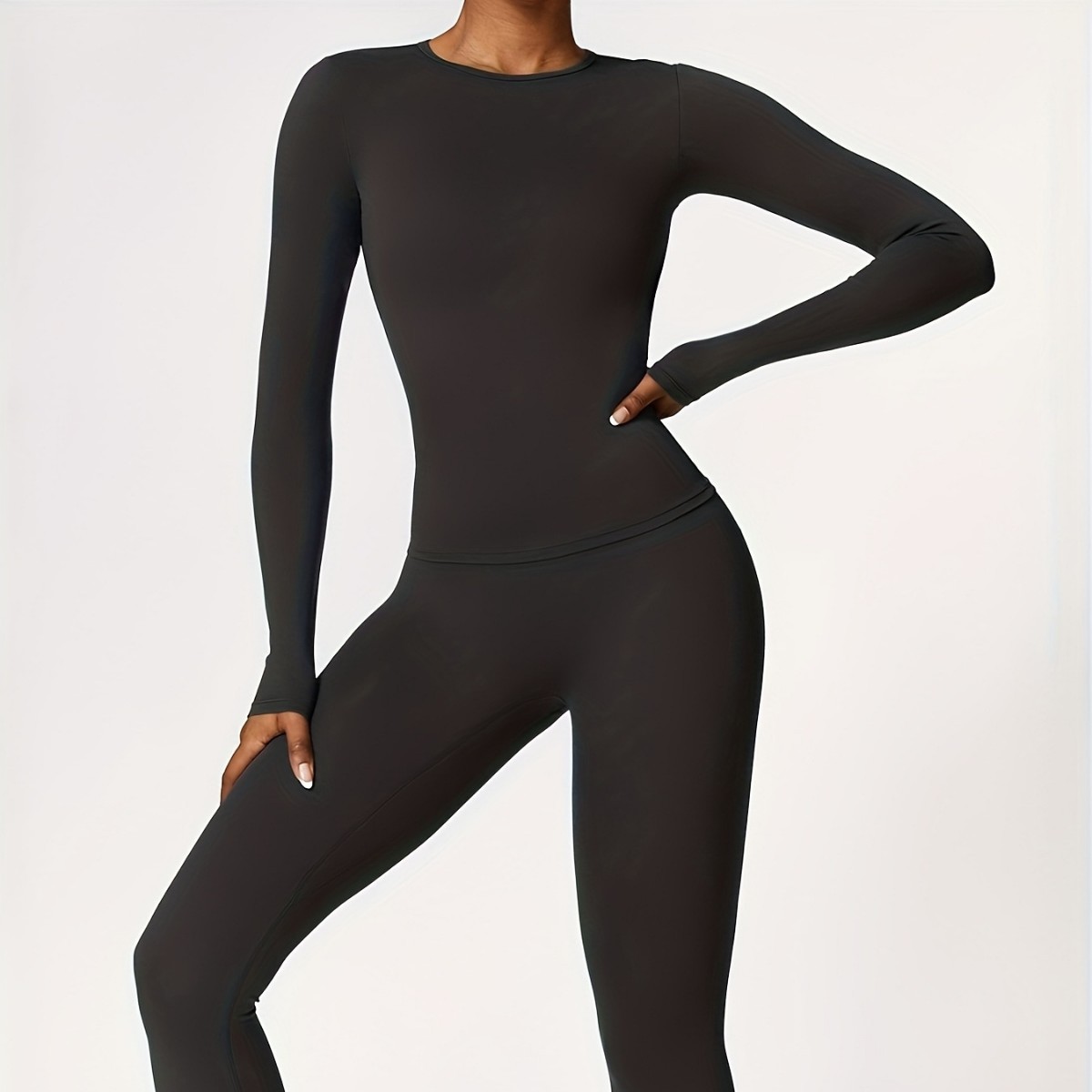 Winter Clothing - Tight-fitting yoga suit slim long-sleeved outdoor