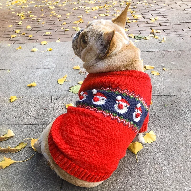 Winter Clothing In French - Christmas Dog Sweater Winter Dog Clothes