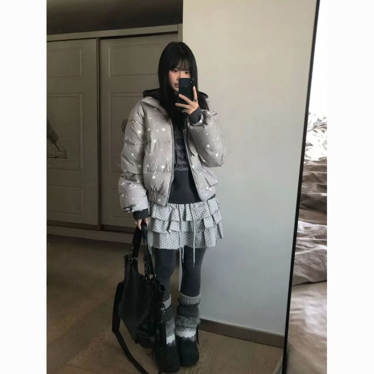Winter Clothing Activity - Puffer Parkas Womens Female Clothing Flat