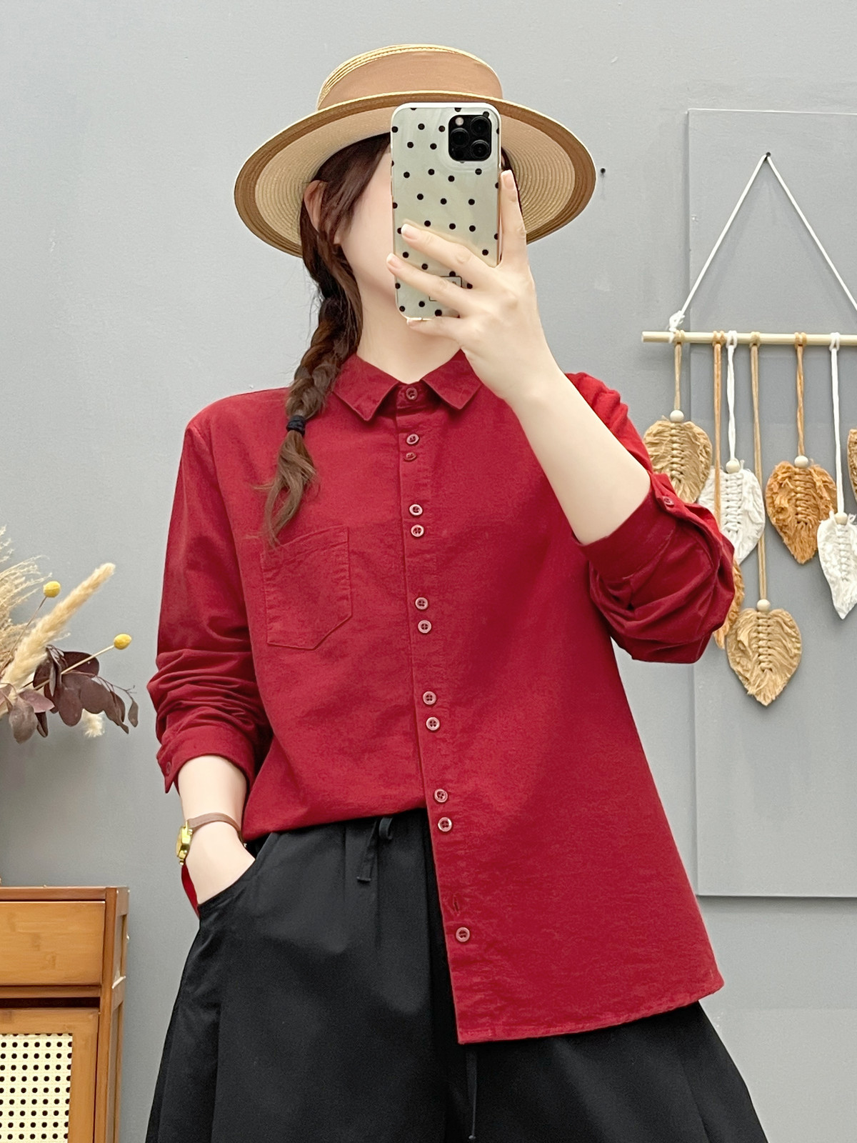 Winter Clothing Factory Outlet - 100% Cotton ladies blouses shirt Japanese