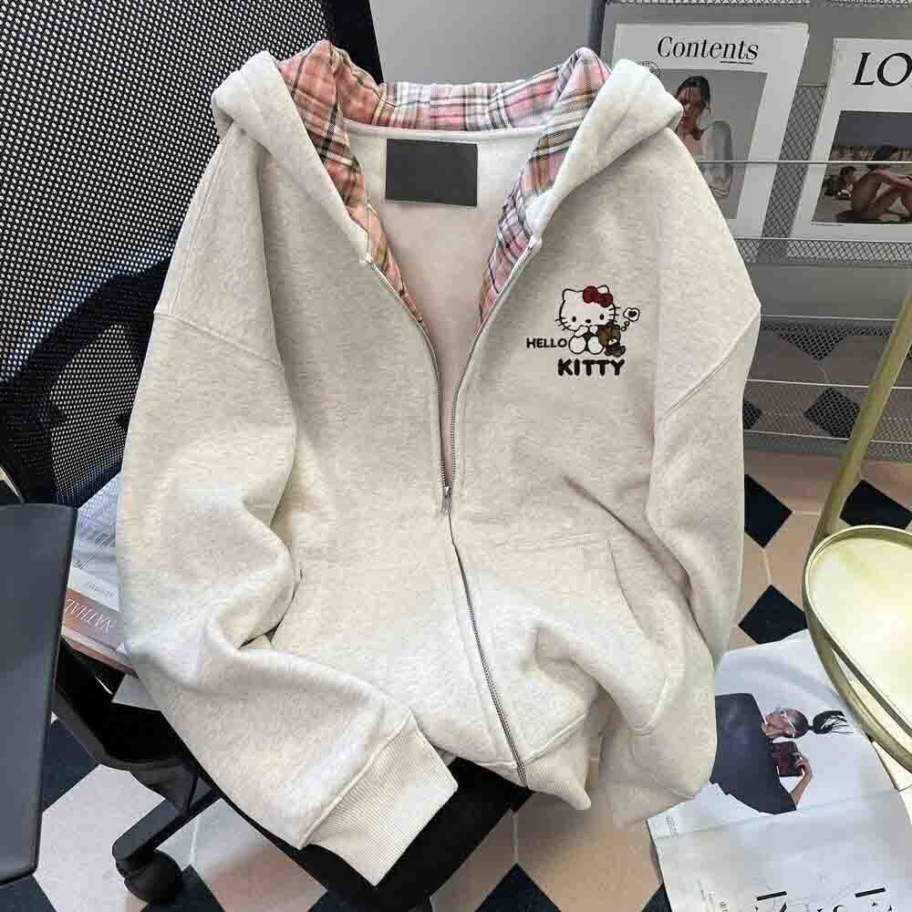 Winter Clothing Deals - Hello Kitty Women's Hooded Sweatshirt Kawaii