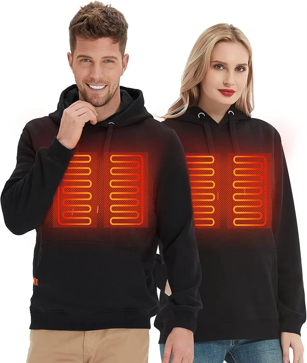 Winter Clothing Uae - Women USB Heating Hoodies Men Vintage