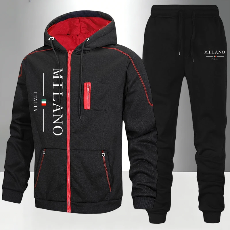 Winter Clothing Uae - italy Fashion Men's Set/Coat/Pants Autumn Winter