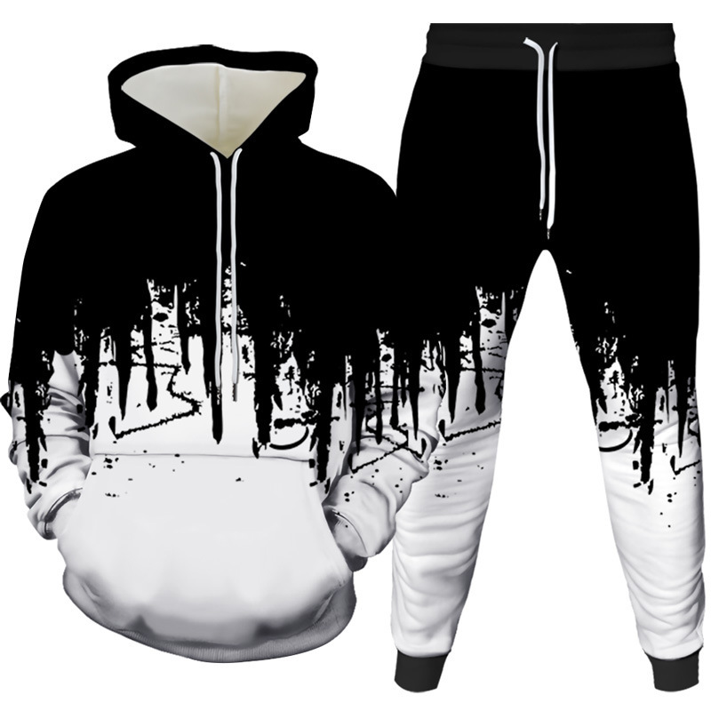 Winter Clothing - Ink Painting 3D Printed Hoodie Pant