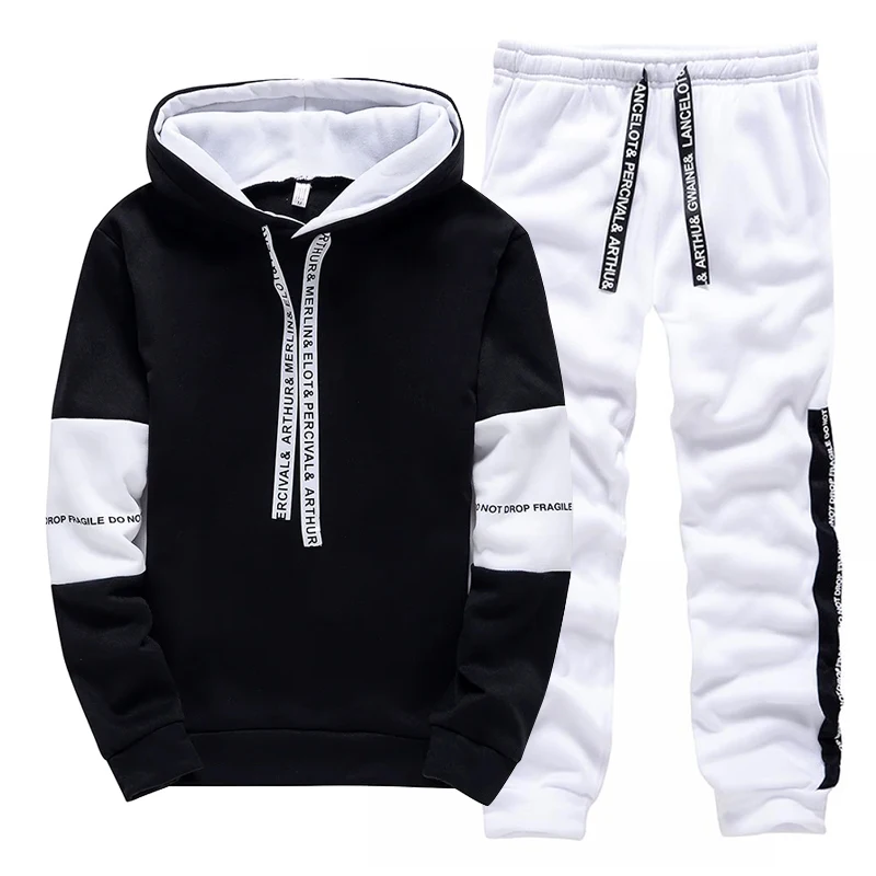 Black White Men's Tracksuit Fa - đánh giá và giá Winter Clothing