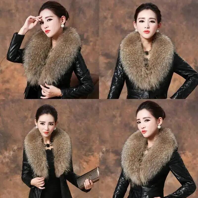 Natural Raccoon Fur Collar Rea - đánh giá và giá Winter Clothing Uae