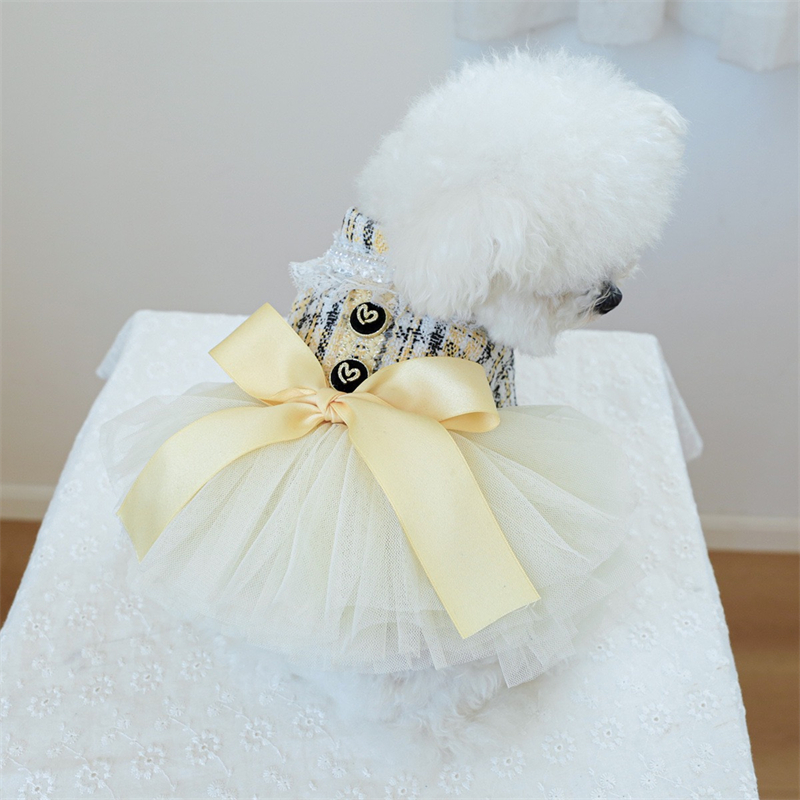 Yellow Ribbon Dresses for Dogs - đánh giá và giá Winter Clothing In French