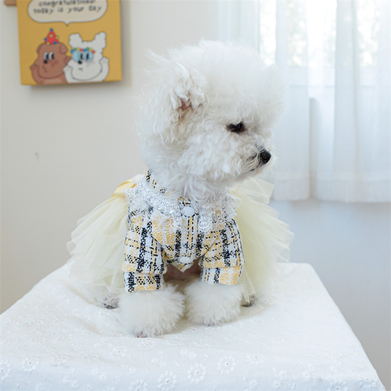 Yellow Ribbon Dresses for Dogs - đánh giá và giá Winter Clothing In French