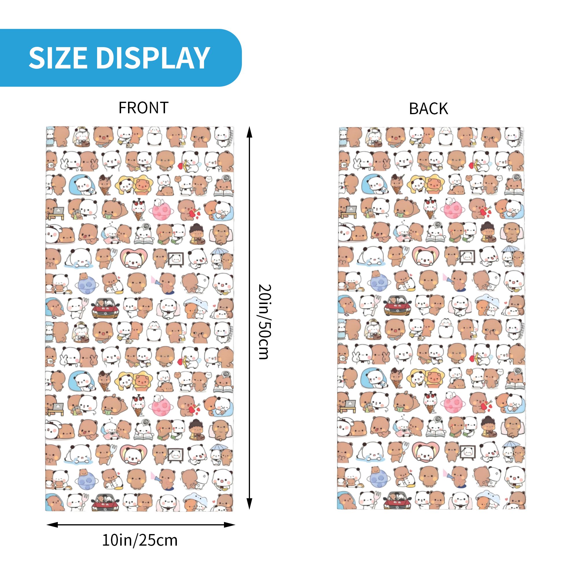 Custom Bear Cartoon Peach And  - đánh giá và giá Neck Gaiter Fleece
