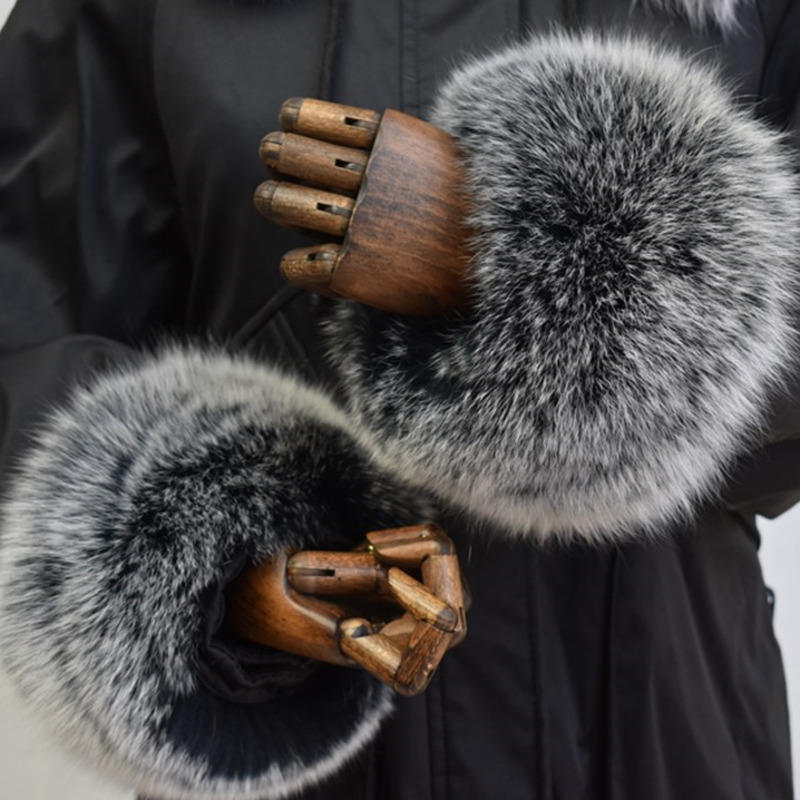Fox Fur Cuffs For Women Whole  - đánh giá và giá Winter Clothing Deals