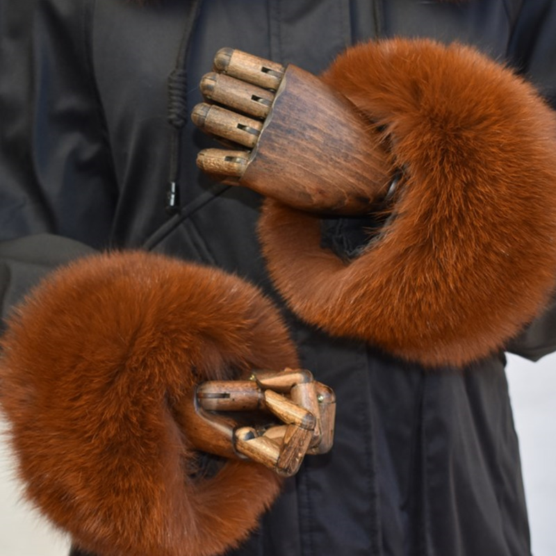 Fox Fur Cuffs For Women Whole  - đánh giá và giá Winter Clothing Deals