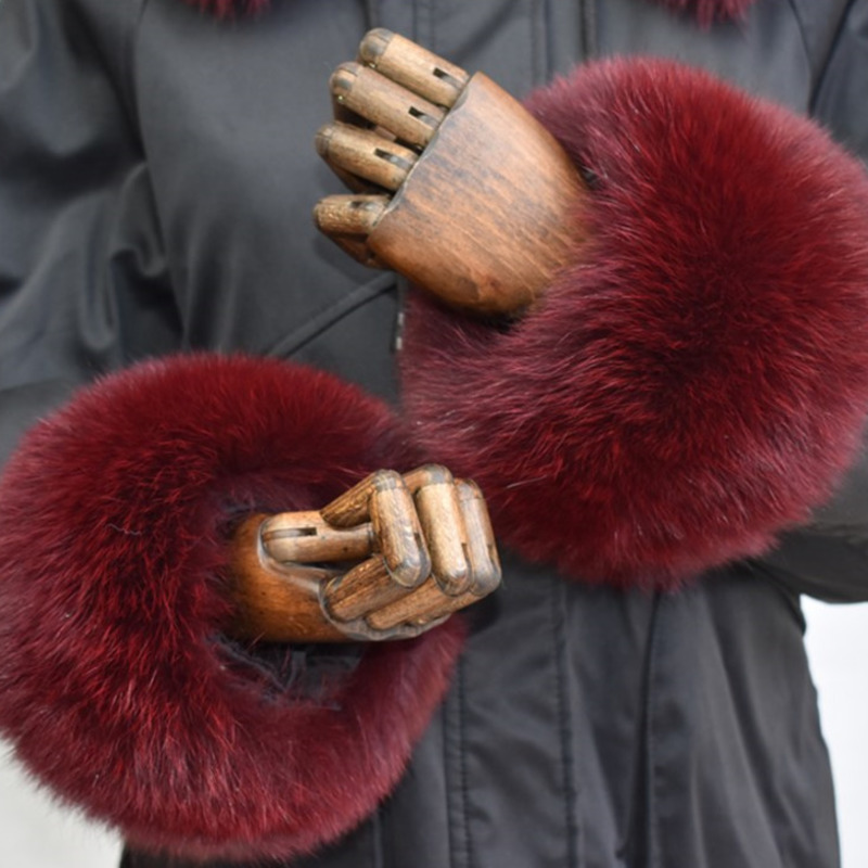 Fox Fur Cuffs For Women Whole  - đánh giá và giá Winter Clothing Deals