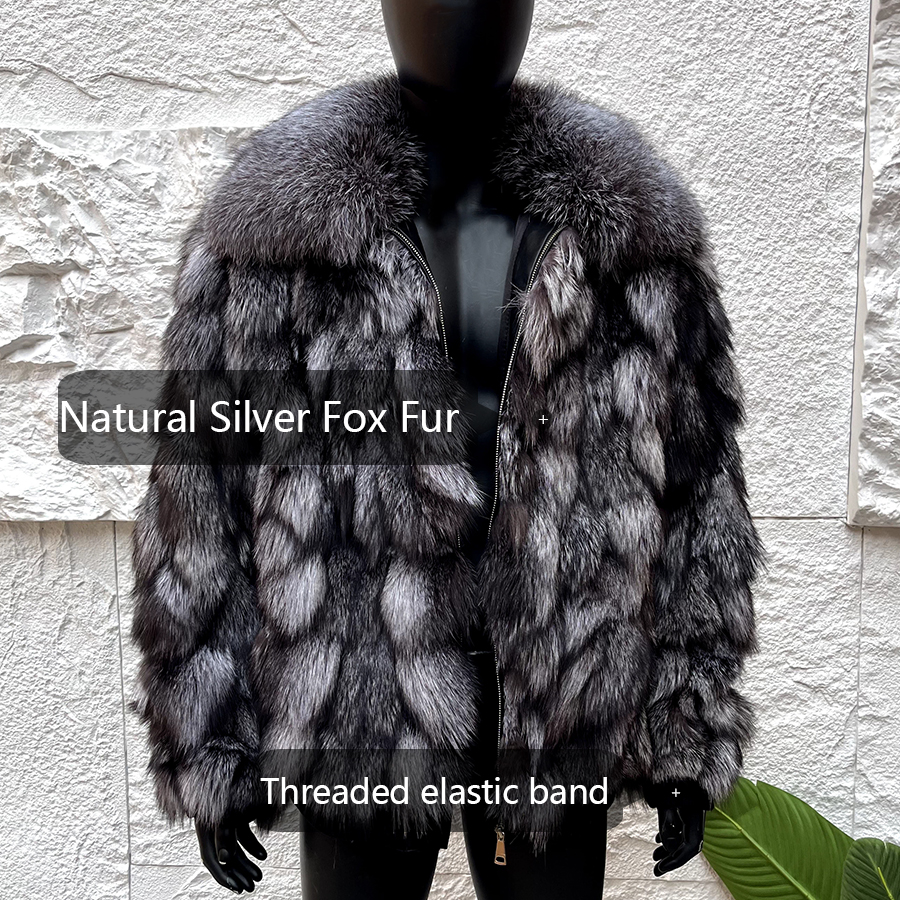 Real Silver Fox Fur Jacket Wit - đánh giá và giá Winter Clothing Uae