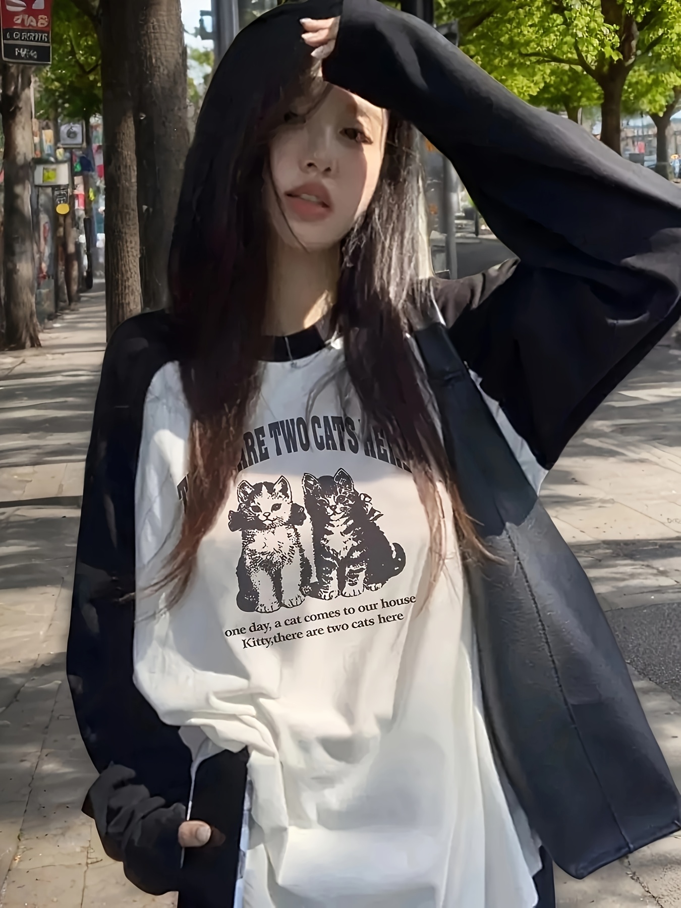 2026 Womens Loose Cat Print Pu - đánh giá và giá Winter Clothing Must Haves