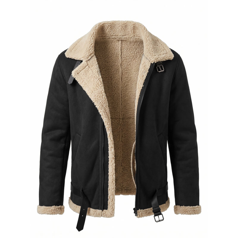 Men Winter Faux Suede Jacket F - đánh giá và giá Winter Clothing Uae