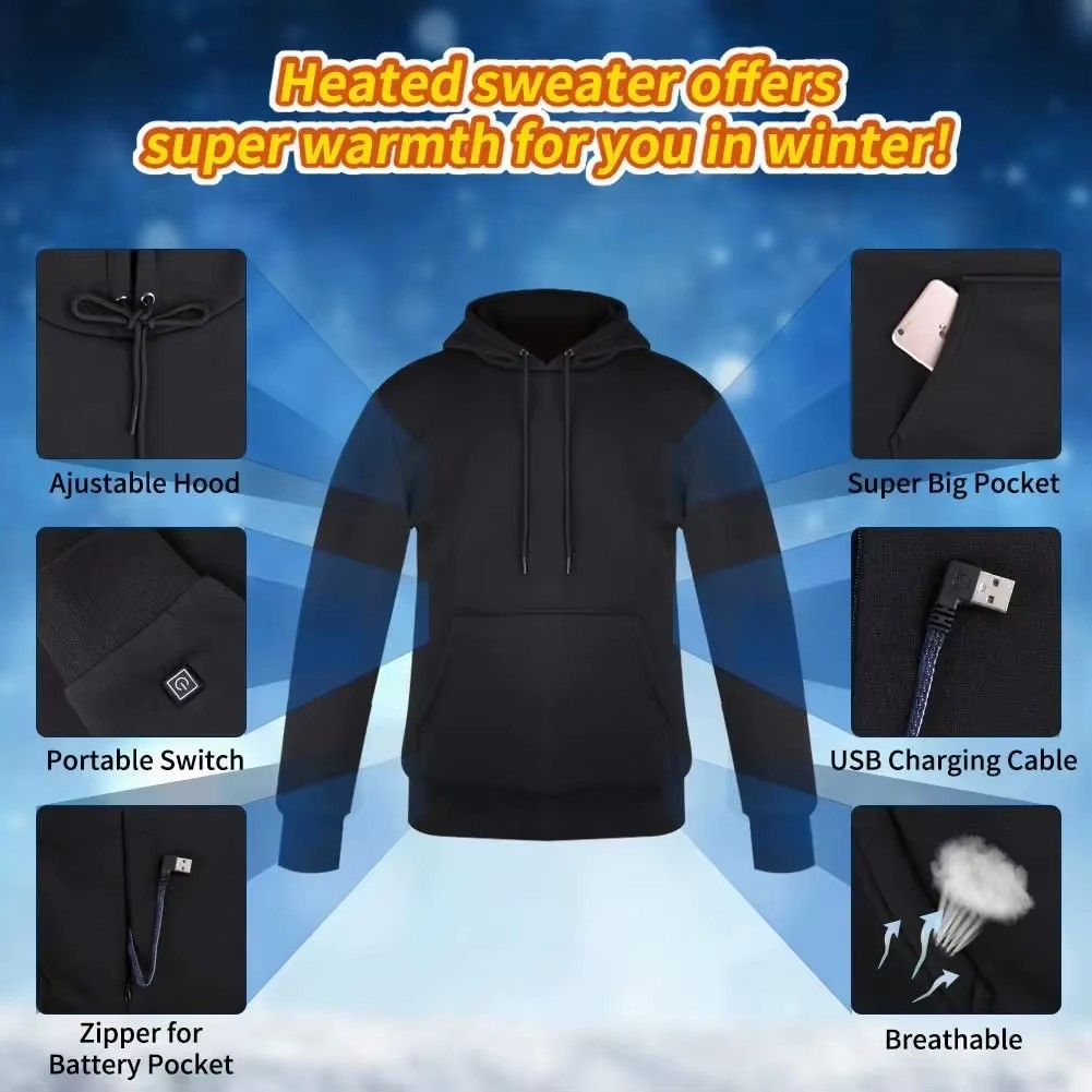 Women USB Heating Hoodies Men  - đánh giá và giá Winter Clothing Uae