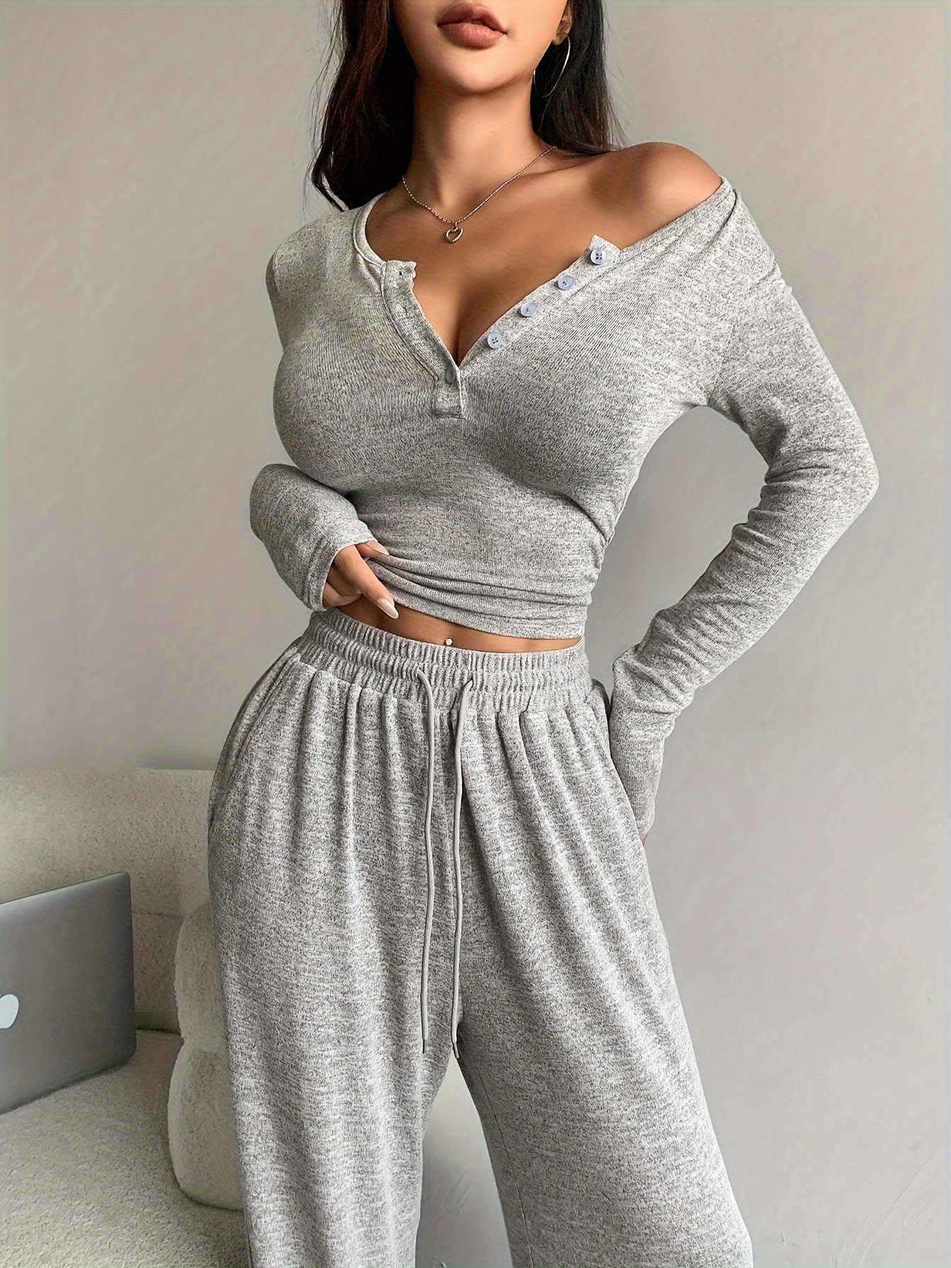 Solid Color Pant Sets Autumn W - đánh giá và giá Winter Clothing Deals