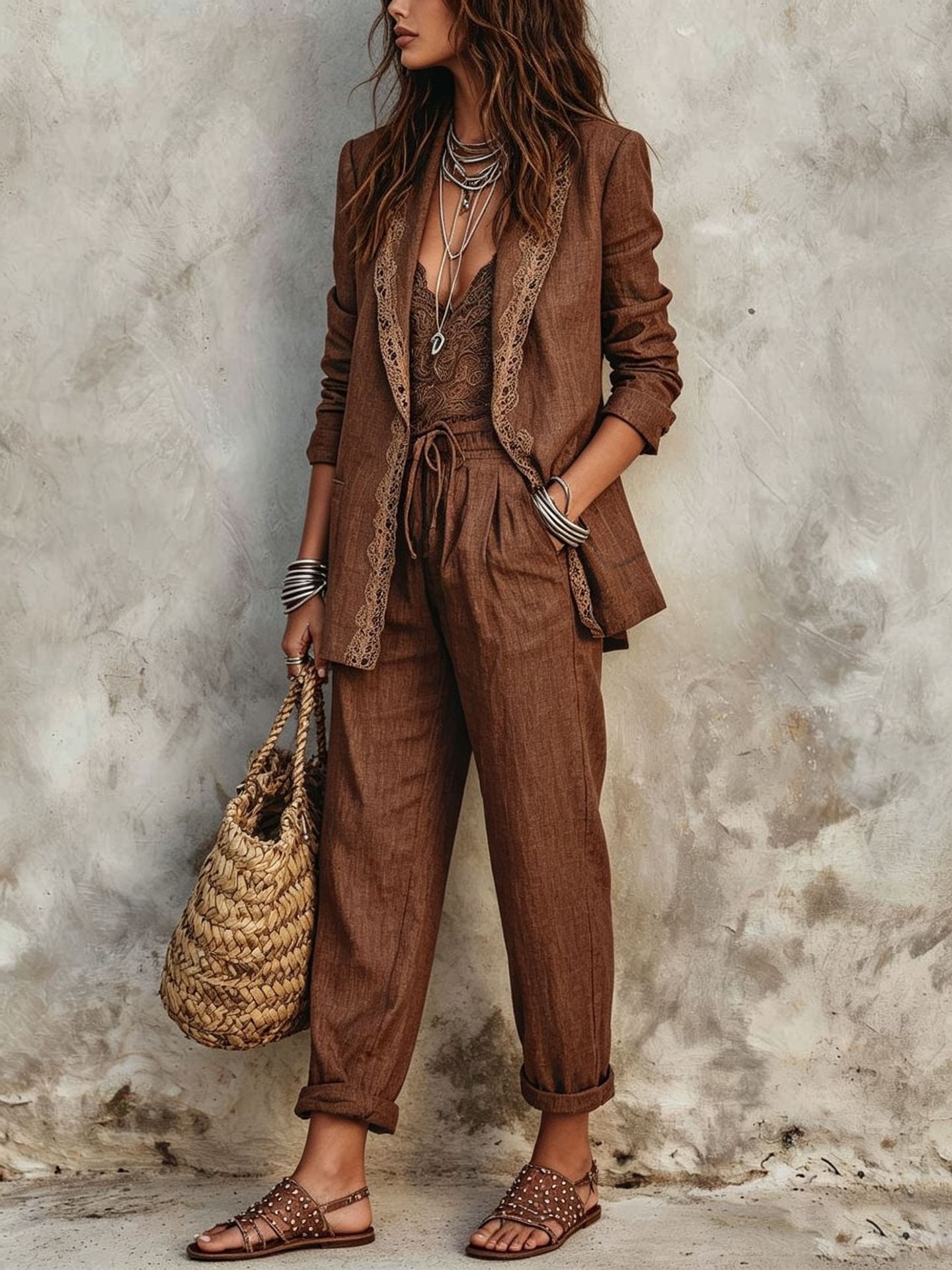 Casual Blazer Two Piece Set Wo - đánh giá và giá Winter Clothing