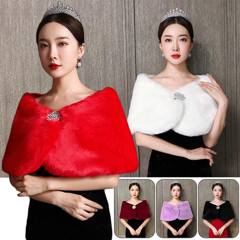 Phụ Nữ Cô Dâu Khăn Choàng Cưới - đánh giá và giá Winter Clothing Deals
