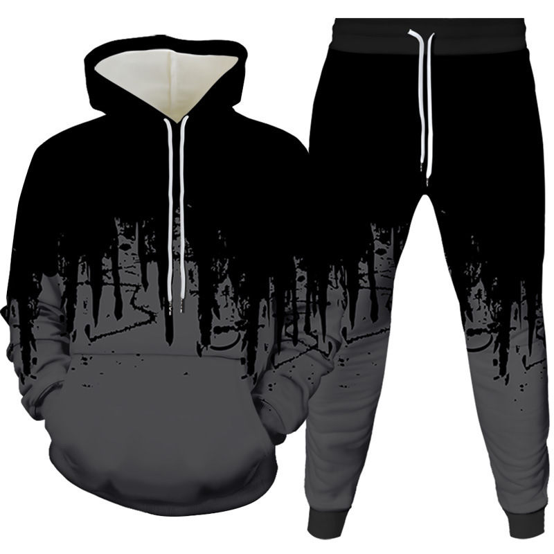 Ink Painting 3D Printed Hoodie - đánh giá và giá Winter Clothing