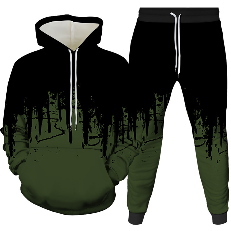 Ink Painting 3D Printed Hoodie - đánh giá và giá Winter Clothing